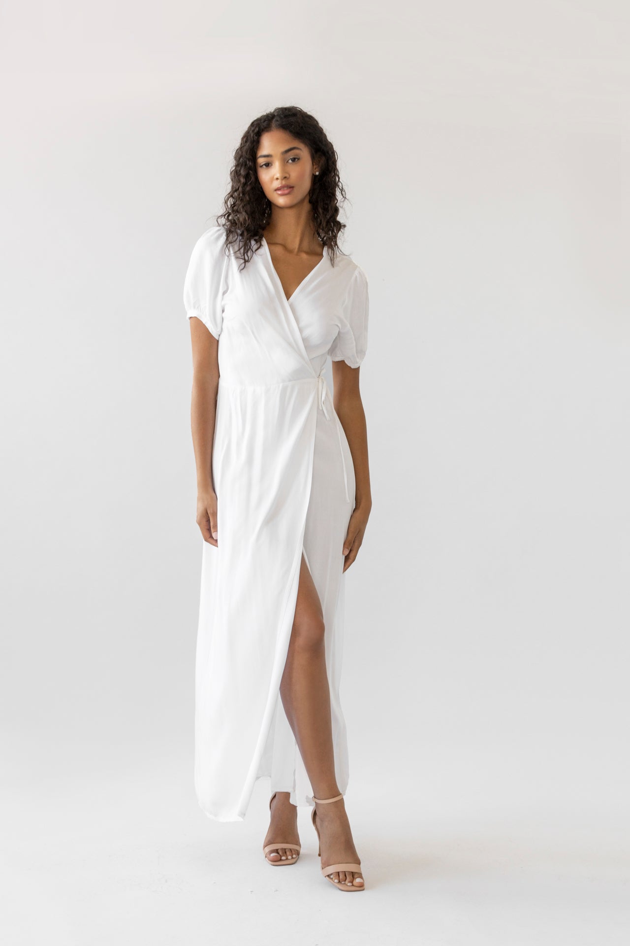 ROSA MILK MAXI WRAP SUNDRESS
