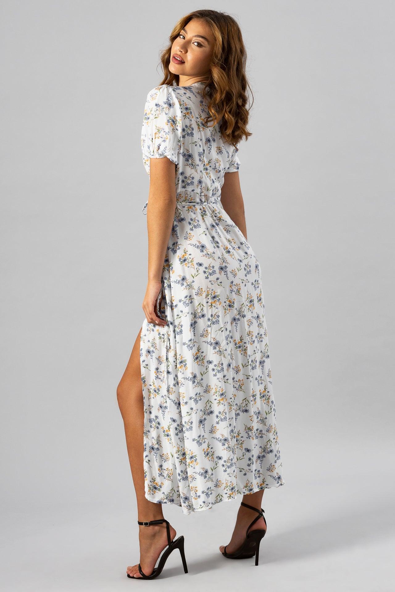 ROSA FLORAL MAXI WRAP SUNDRESS | Vada Online