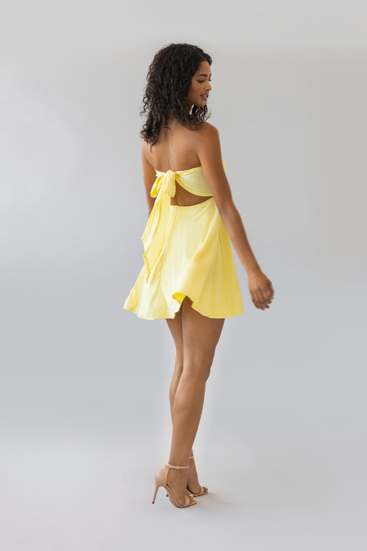 AYLA BUTTER BOW MINI DRESS