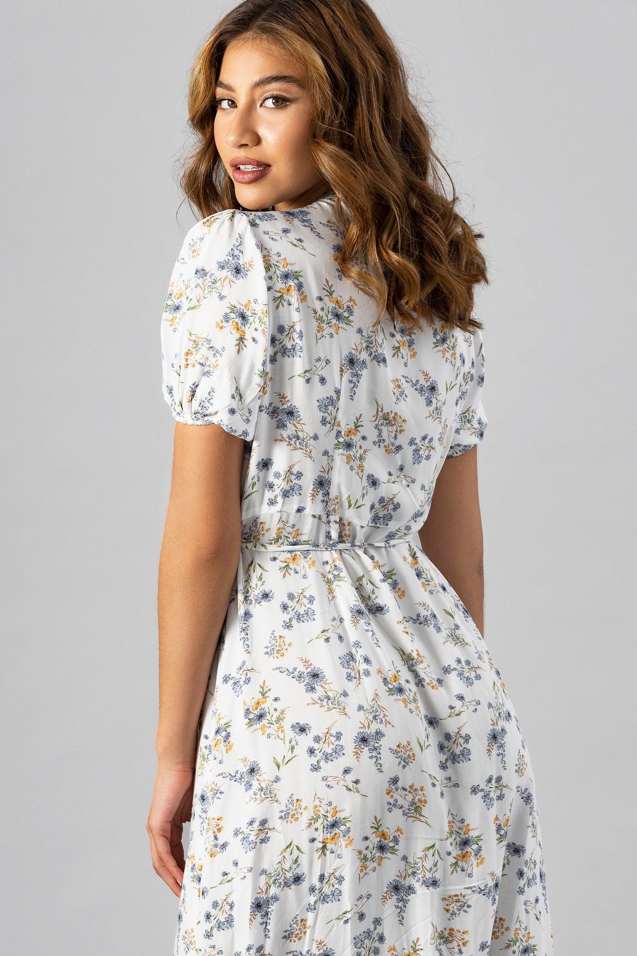 ROSA FLORAL MAXI WRAP SUNDRESS | Vada Online